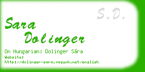 sara dolinger business card